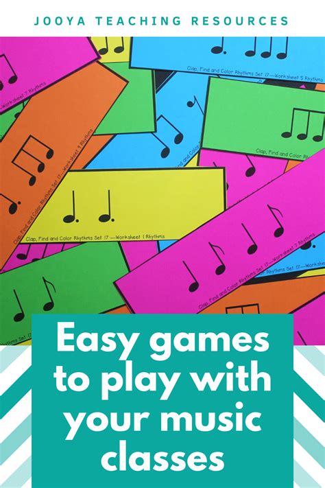 3 Simple Music Games - Jooya Teaching Resources | Teaching music theory, High school art lesson ...