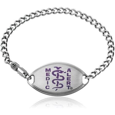 MedicAlert Foundation Classic Medical Alert ID Bracelet, Purple, 9.5 Inches - Walmart.com ...