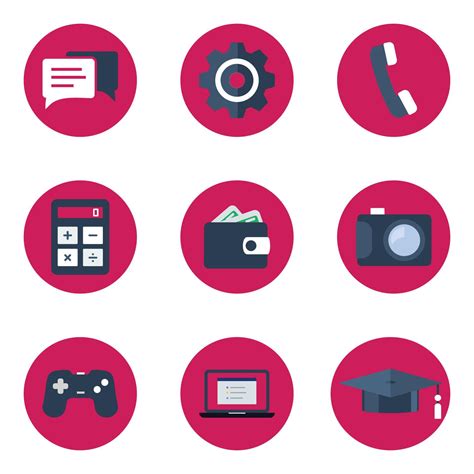 icon set vector. miscellaneous icon pack vector illustration 11159091 ...