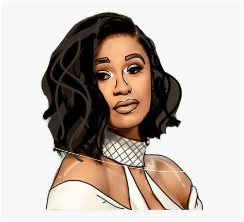 #cardi - B - Cardi B Anime Drawing, HD Png Download , Transparent Png ...