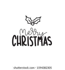 Merry Christmas Handlettered Card Designs Christmas Stock Vector (Royalty Free) 1594382305 ...