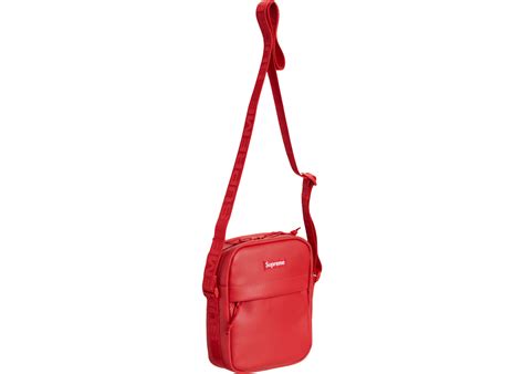 Supreme Leather Shoulder Bag Red - FW23 - US