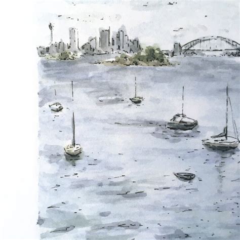 Sydney Harbour Bridge Fine Art Prints // Australia Painting // - Etsy