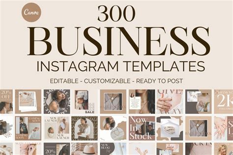 300 Small Business Instagram Post Template for Canva