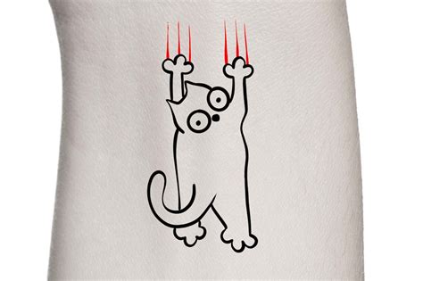 Cat Clawing Temporary Tattoo / Animals Tattoo - Etsy