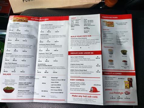 Online Menu of Firehouse Subs Restaurant, Hobbs, New Mexico, 88240 - Zmenu