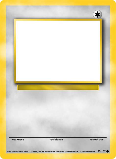 Empty Pokemon Card Template