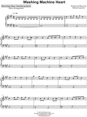 "Washing Machine Heart" Sheet Music - 4 Arrangements Available Instantly - Musicnotes