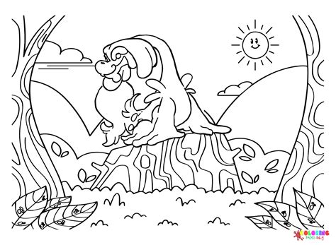 Drampa Cartoon Coloring Page - Free Printable Coloring Pages