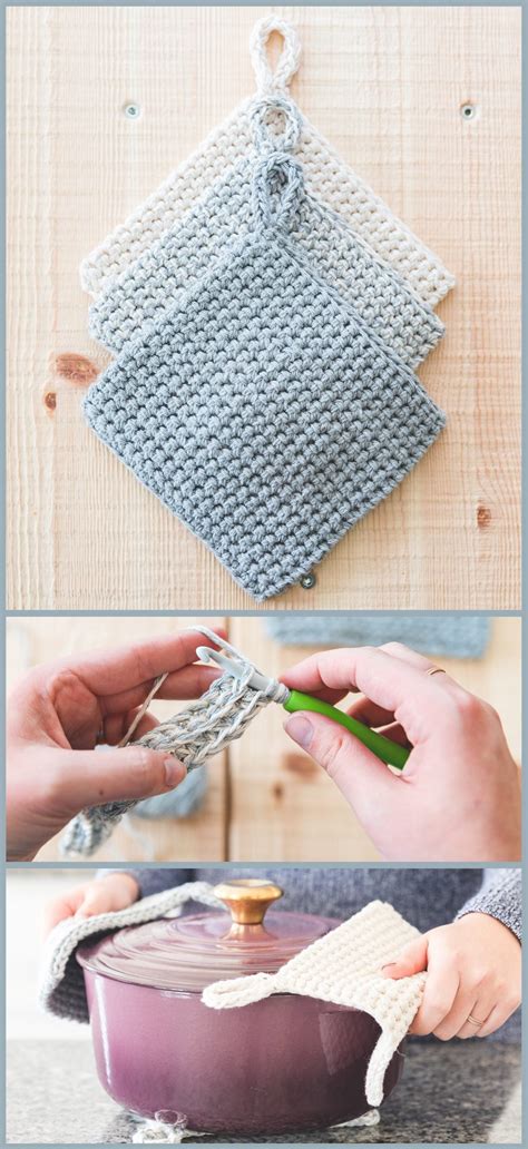 Crochet Double Thick Potholders – Design Peak