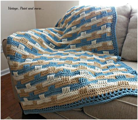 Basketweave Stitch Blanket – Free Pattern – NatureRelated | Basket weave crochet, Basket weave ...