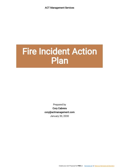 Fire Incident Action Plan Template