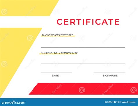 Certificate of Completion Template. Stock Vector - Illustration of banner, education: 323414713