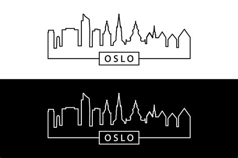 Oslo Skyline. Linear Style. Graphic by Design by Gleb · Creative Fabrica