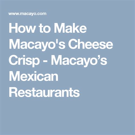 How to Make Macayo's Cheese Crisp - Macayo’s Mexican Restaurants | Cheese crisps, Mexican food ...