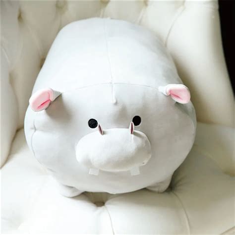 Plush toys Cartoon gray hippo plush toys fat hippo pillow soft cushion ...