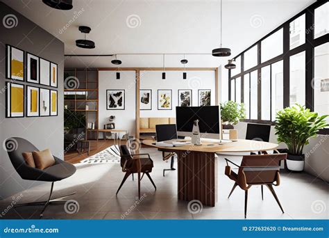 Modern, Open-plan Office with Sleek Furniture and Minimalist Decor ...