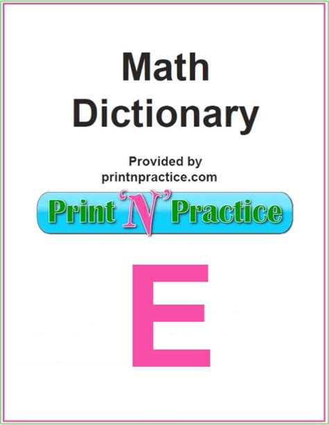 Math Words That Start With E: Equation, Element, Empty Set