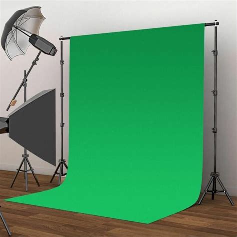 10*10FT Chromakey Green Screen Muslin Backdrop for Studio Lighting Kit ...