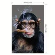 1pc Hipster Chimpanzee Wall Art Canvas Painting Aorangutan Animal ...