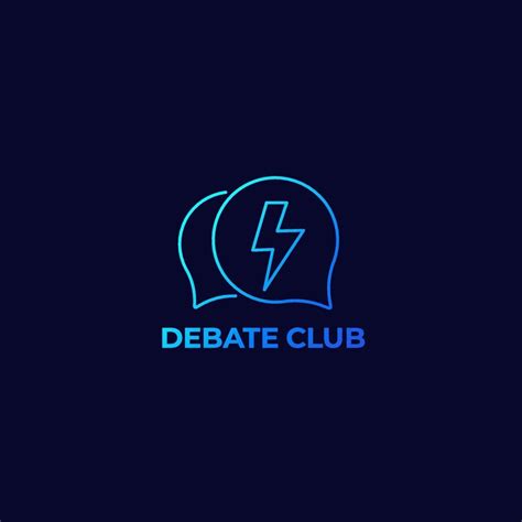 debate club vector logo, linear 2266029 Vector Art at Vecteezy