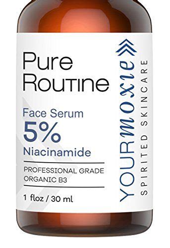 Niacinamide B3 Skin Serum 5 Natural and Organic daily face serum pore reducer and Collagen ...