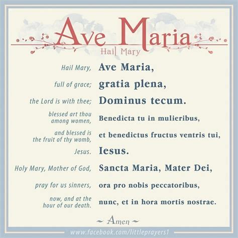 Pin by carissa michelina on Faith in 2024 | Prayers to mary, Catholic prayers, Hail mary in latin