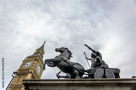 Boadicea and Her Daughters, a bronze sculptural group near Big Ben ...