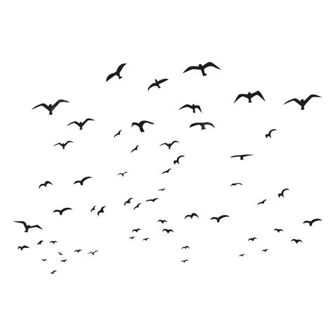 Flying Bird Illustration Vector PNG Images, Creative Flying Birds Silhouette Illustration ...