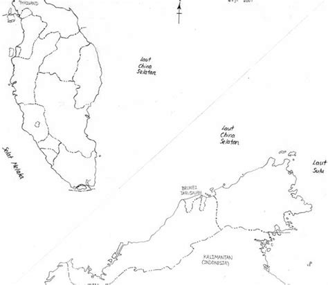 Malaysia Map Sketch