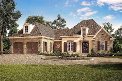 Exclusive Acadian French Country House Plan with Vaulted Rear Porch - 51767HZ | Architectural ...