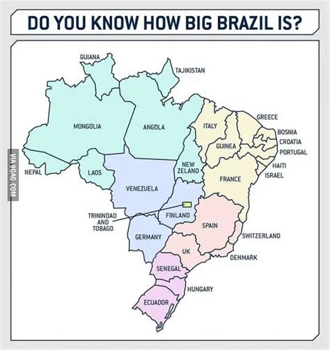 Do you know how big Brazil is? - Vivid Maps