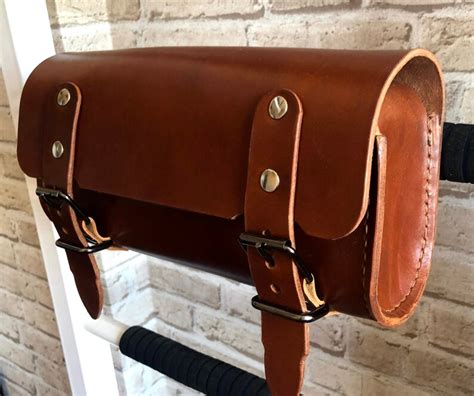 Leather Handlebar Bag Motorcycle Leather Tool Bag Leather - Etsy