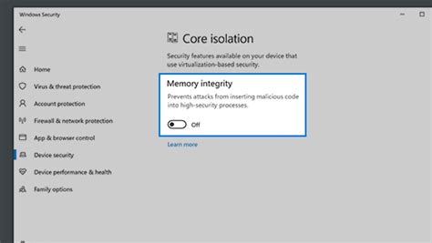 Device protection in Windows Security - Microsoft Support