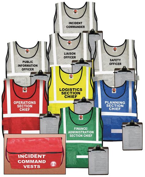 DISASTER MANAGEMENT SYSTEMS, Safety Vest ANSI Class Class 2, Assorted, Incident Command Kit ...