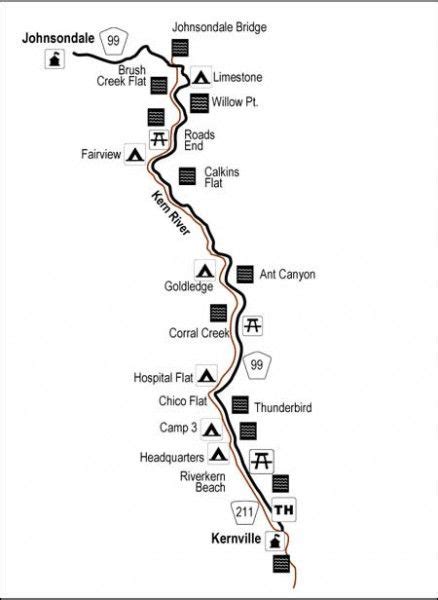 Map of Free Camping Areas | Go Camping for Free! | Kernville, Free ...