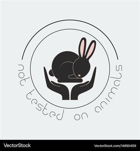 Animal cruelty free logo not tested on animals Vector Image