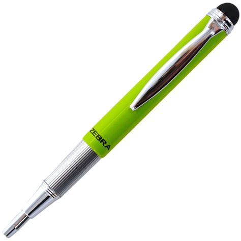 Zebra Telescopic Stylus and Ballpoint Pens, Black Ink/Lime Green Barrel ...