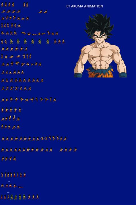 Goku IKARI FORM JUS SPRITE SHEET by akuma-animation098 on DeviantArt