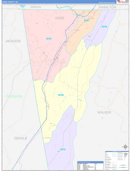 Maps of Dade County Georgia - marketmaps.com