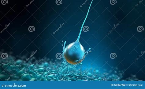 The Natural Fertilization Process of a Sperm and Egg Cell Stock Photo ...