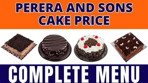 Perera and Sons Cake Price List 2024 in Sri lanka - YouTube