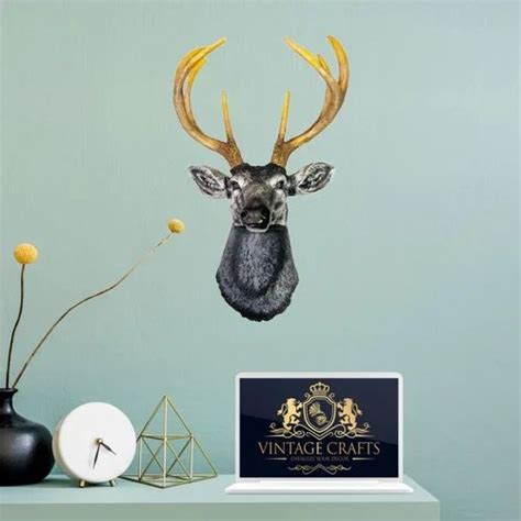 Antique Fiber Deer Head Wall Mounted, For Interior Decor at Rs 3499 in ...