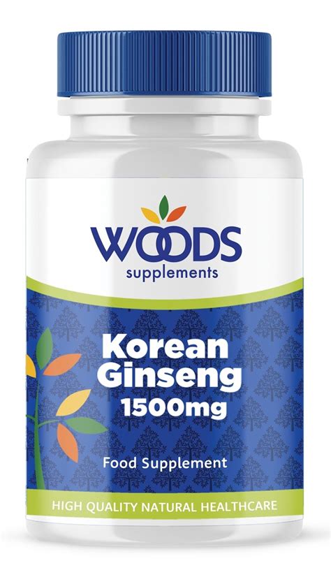 Korean Ginseng 1200mg Woods Health Supplements And Vitamins