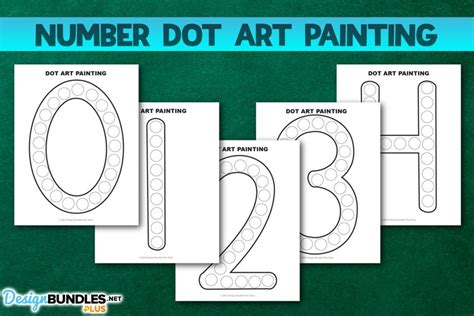 Numbers 0-4 Dot Art Painting Printable Worksheets