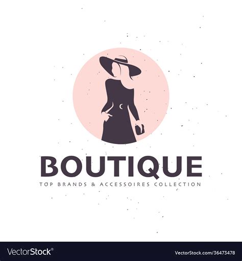 Lady boutique logo design template isolated Vector Image