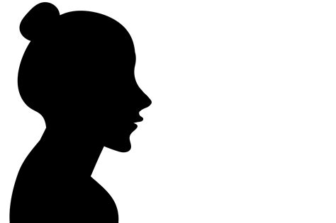 Woman Face Side View Silhouette, Side view of a silhouette woman Vector ...