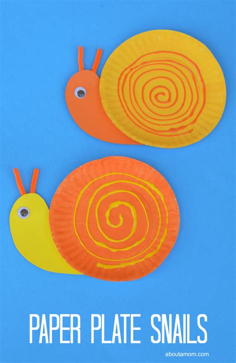 Pape Plate Snail Craft for Kids - About a Mom