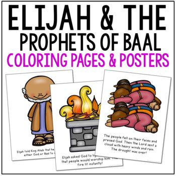 ELIJAH AND THE PROPHETS OF BAAL Bible Story Coloring Pages and Posters ...