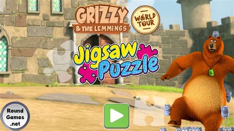 Grizzy and the Lemmings: World Tour Jigsaw Puzzle Game - GamePlay Walkthrough - YouTube